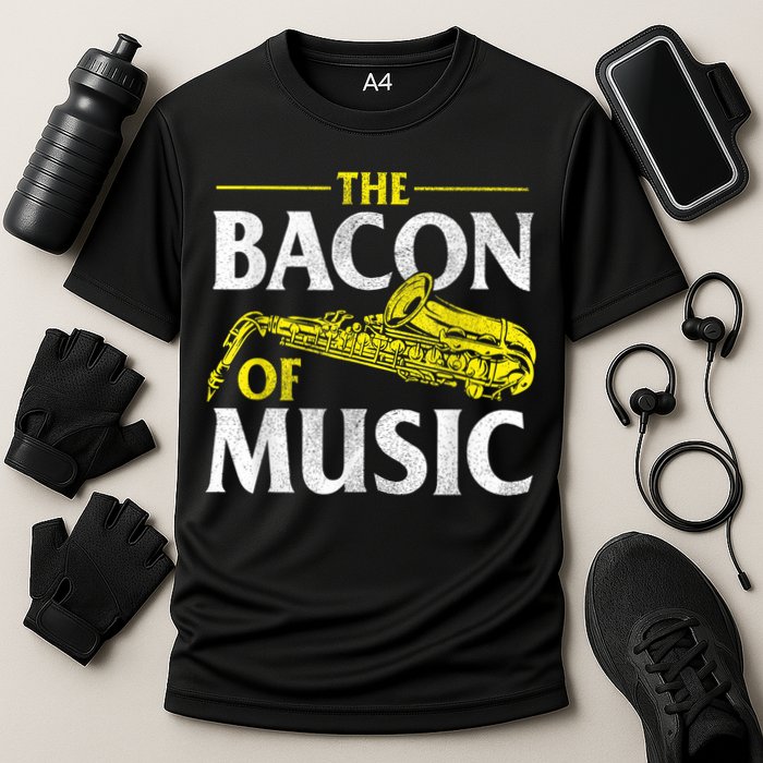The Bacon Of Music Saxophone Player Saxophonist Jazz Performance Shirt