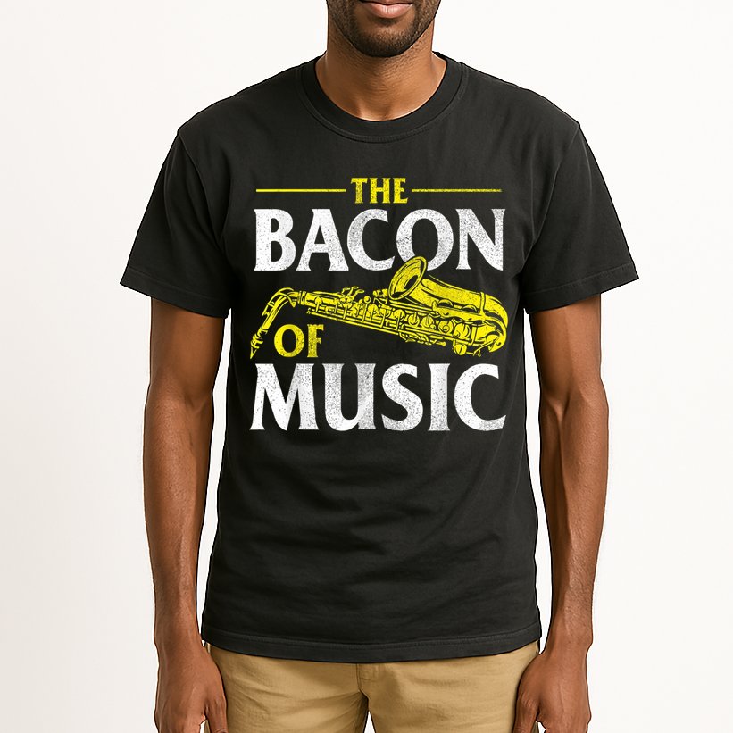 The Bacon Of Music Saxophone Player Saxophonist Jazz Tall T-Shirt