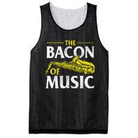 The Bacon Of Music Saxophone Player Saxophonist Jazz Mesh Reversible Basketball Jersey Tank