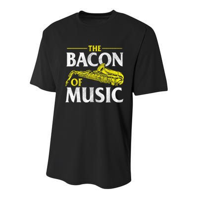 The Bacon Of Music Saxophone Player Saxophonist Jazz Youth Performance Sprint T-Shirt