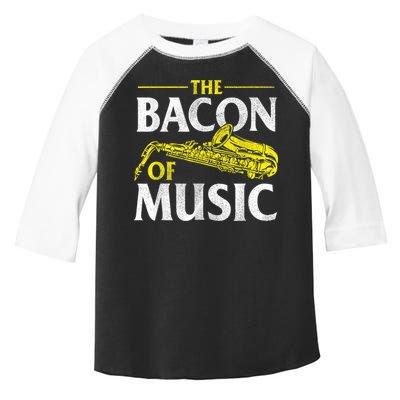 The Bacon Of Music Saxophone Player Saxophonist Jazz Toddler Fine Jersey T-Shirt