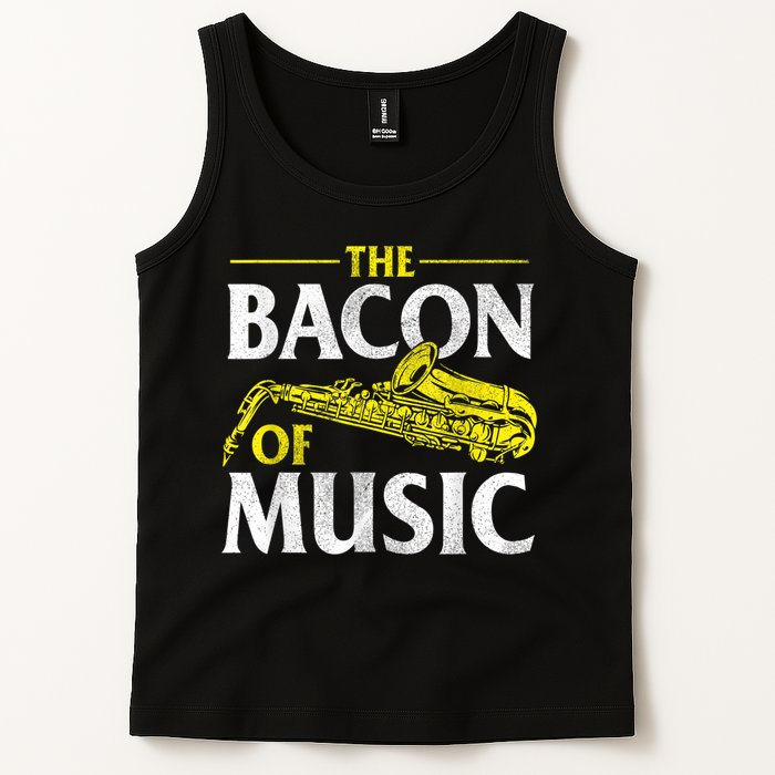 The Bacon Of Music Saxophone Player Saxophonist Jazz Tank Top