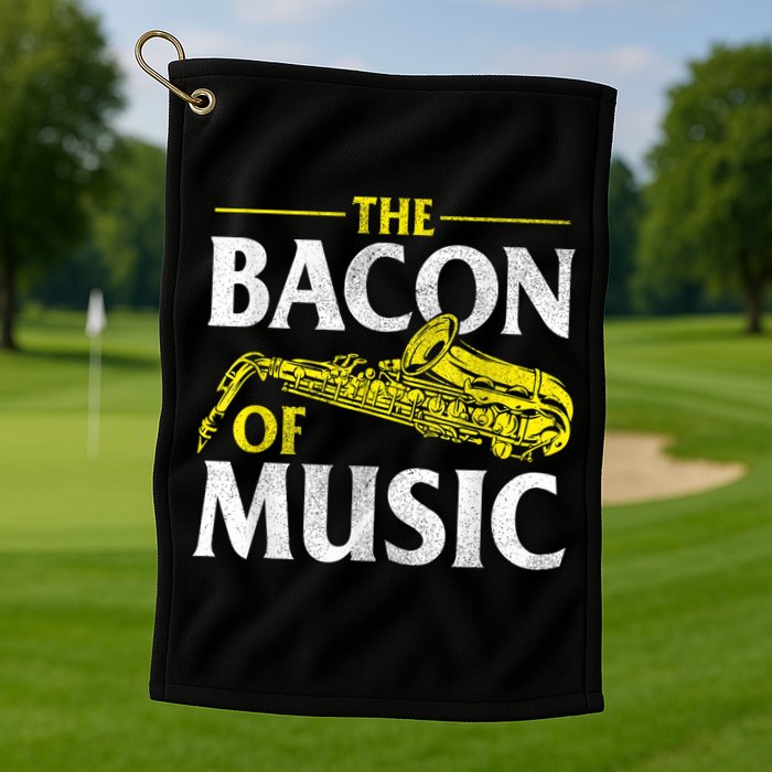 The Bacon Of Music Saxophone Player Saxophonist Jazz Golf Towel