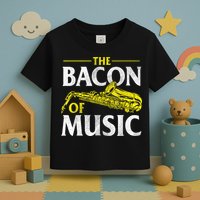 The Bacon Of Music Saxophone Player Saxophonist Jazz Toddler T-Shirt