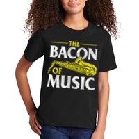 The Bacon Of Music Saxophone Player Saxophonist Jazz Kids T-Shirt