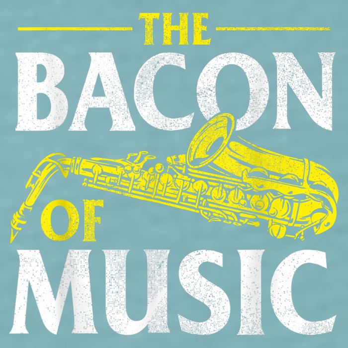 The Bacon Of Music Saxophone Player Saxophonist Jazz Sueded Cloud Jersey T-Shirt