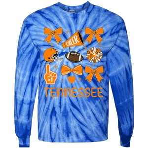 Tennessee Bow Orange For Tn Lovers Tie-Dye Long Sleeve Shirt