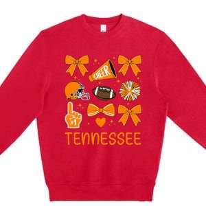 Tennessee Bow Orange For Tn Lovers Premium Crewneck Sweatshirt