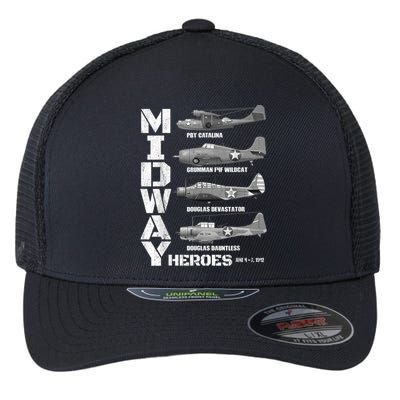 The Battle Of Midway Plane Spotting American WW2 Planes Flexfit Unipanel Trucker Cap