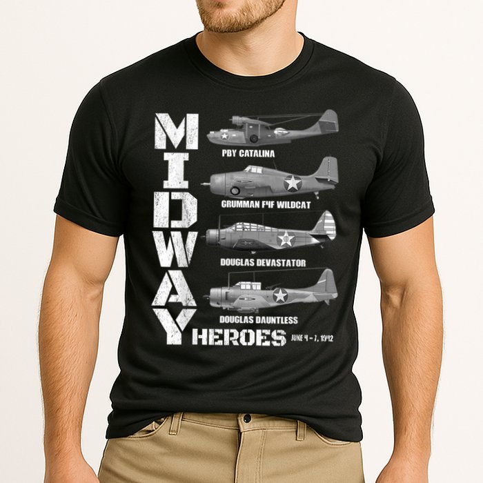 The Battle Of Midway Plane Spotting American WW2 Planes Performance Shirt