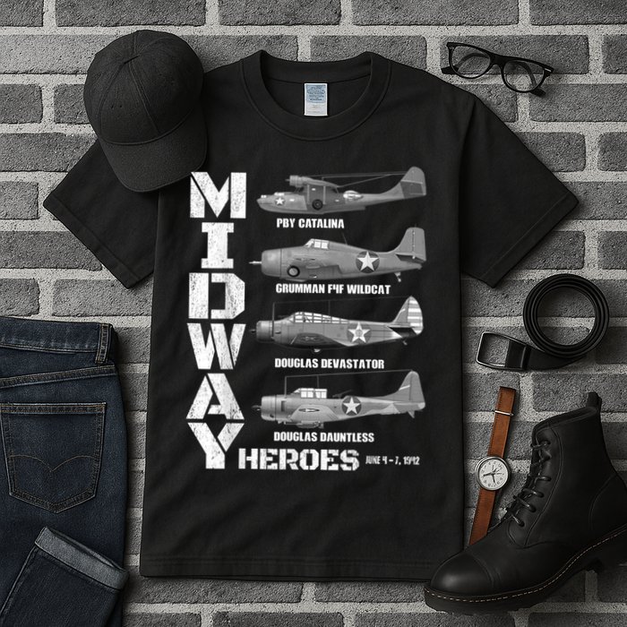 The Battle Of Midway Plane Spotting American WW2 Planes Tall T-Shirt