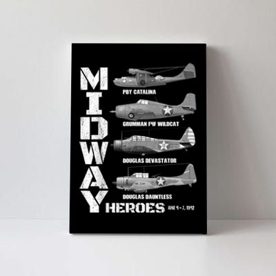 The Battle Of Midway Plane Spotting American WW2 Planes Canvas