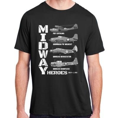 The Battle Of Midway Plane Spotting American WW2 Planes Adult ChromaSoft Performance T-Shirt