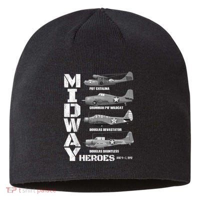 The Battle Of Midway Plane Spotting American WW2 Planes Sustainable Beanie