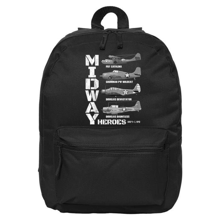 The Battle Of Midway Plane Spotting American WW2 Planes 16 in Basic Backpack