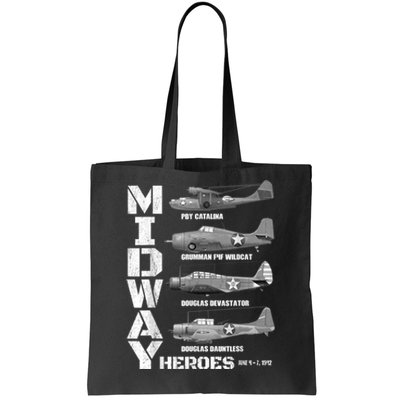 The Battle Of Midway Plane Spotting American WW2 Planes Tote Bag