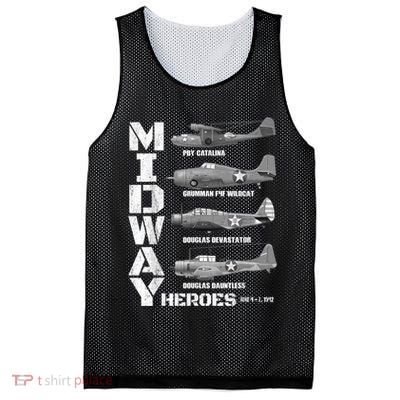 The Battle Of Midway Plane Spotting American WW2 Planes Mesh Reversible Basketball Jersey Tank