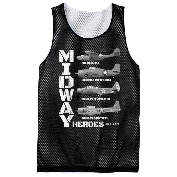 The Battle Of Midway Plane Spotting American WW2 Planes Mesh Reversible Basketball Jersey Tank