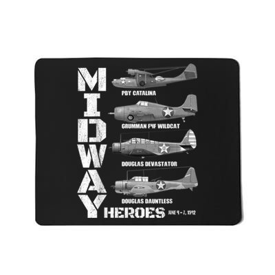 The Battle Of Midway Plane Spotting American WW2 Planes Mousepad