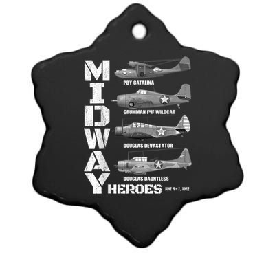 The Battle Of Midway Plane Spotting American WW2 Planes Ceramic Star Ornament