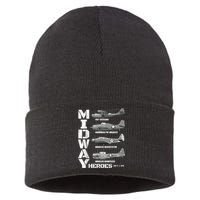 The Battle Of Midway Plane Spotting American WW2 Planes Sustainable Knit Beanie
