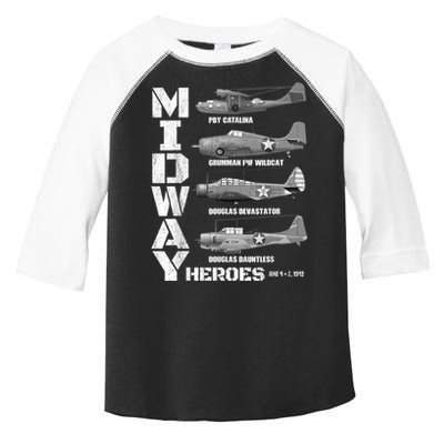 The Battle Of Midway Plane Spotting American WW2 Planes Toddler Fine Jersey T-Shirt