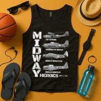 The Battle Of Midway Plane Spotting American WW2 Planes Tank Top