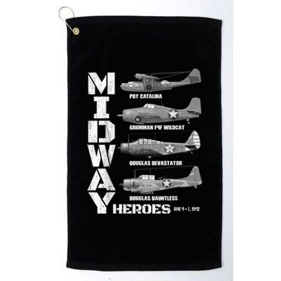 The Battle Of Midway Plane Spotting American WW2 Planes Platinum Collection Golf Towel