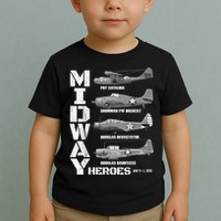 The Battle Of Midway Plane Spotting American WW2 Planes Toddler T-Shirt