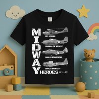 The Battle Of Midway Plane Spotting American WW2 Planes Toddler T-Shirt