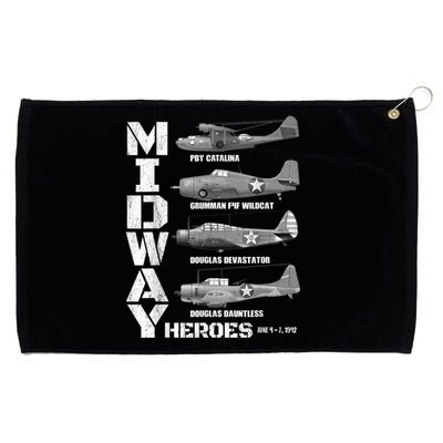 The Battle Of Midway Plane Spotting American WW2 Planes Grommeted Golf Towel