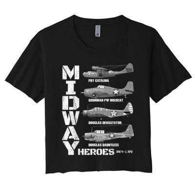 The Battle Of Midway Plane Spotting American WW2 Planes Crop Top