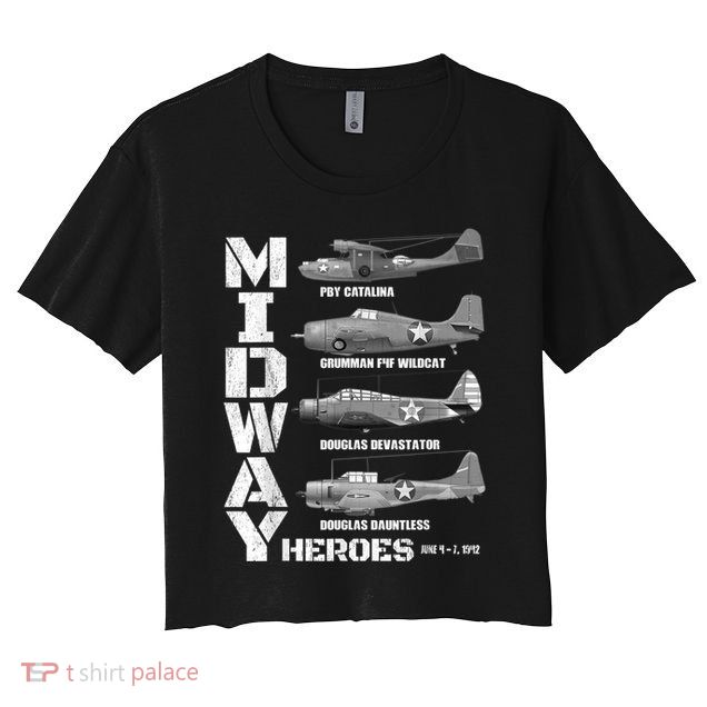 The Battle Of Midway Plane Spotting American WW2 Planes Crop Top