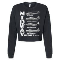 The Battle Of Midway Plane Spotting American WW2 Planes Cropped Pullover Crew