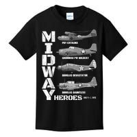 The Battle Of Midway Plane Spotting American WW2 Planes Kids T-Shirt