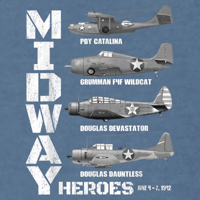The Battle Of Midway Plane Spotting American WW2 Planes Garment-Dyed Sweatshirt