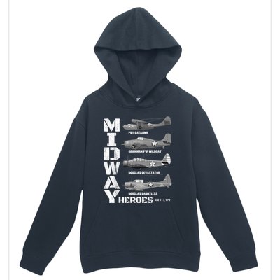 The Battle Of Midway Plane Spotting American WW2 Planes Urban Pullover Hoodie