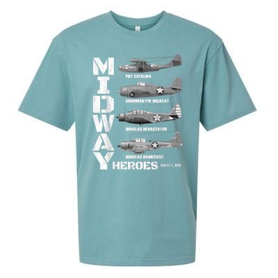 The Battle Of Midway Plane Spotting American WW2 Planes Sueded Cloud Jersey T-Shirt