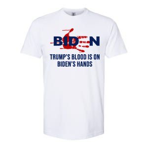 TrumpS Blood On BidenS Hands Softstyle CVC T-Shirt