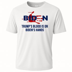 TrumpS Blood On BidenS Hands Cooling Performance Crew T-Shirt