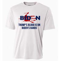 TrumpS Blood On BidenS Hands Cooling Performance Crew T-Shirt