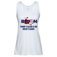 TrumpS Blood On BidenS Hands Ladies Essential Flowy Tank