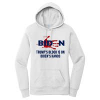 TrumpS Blood On BidenS Hands Women's Pullover Hoodie