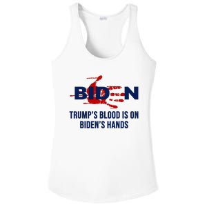 TrumpS Blood On BidenS Hands Ladies PosiCharge Competitor Racerback Tank