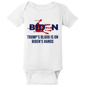 TrumpS Blood On BidenS Hands Baby Bodysuit