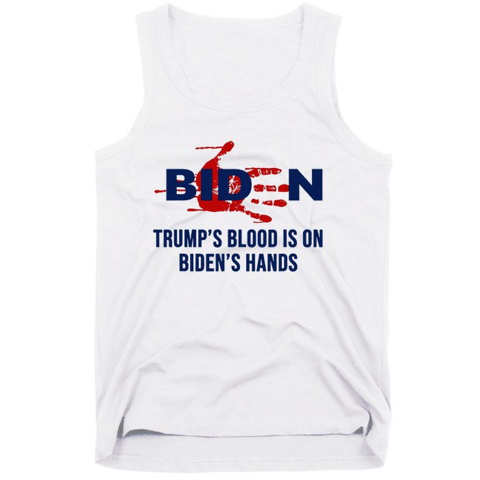 TrumpS Blood On BidenS Hands Tank Top