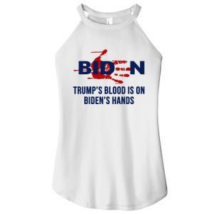 TrumpS Blood On BidenS Hands Women's Perfect Tri Rocker Tank