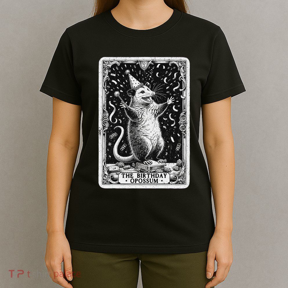 The Birthday Opossum Tarot Card Opossum T-Shirt