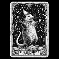 The Birthday Opossum Tarot Card Opossum Button