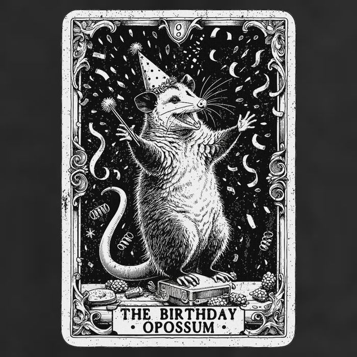The Birthday Opossum Tarot Card Opossum Adult Drive Performance Visor